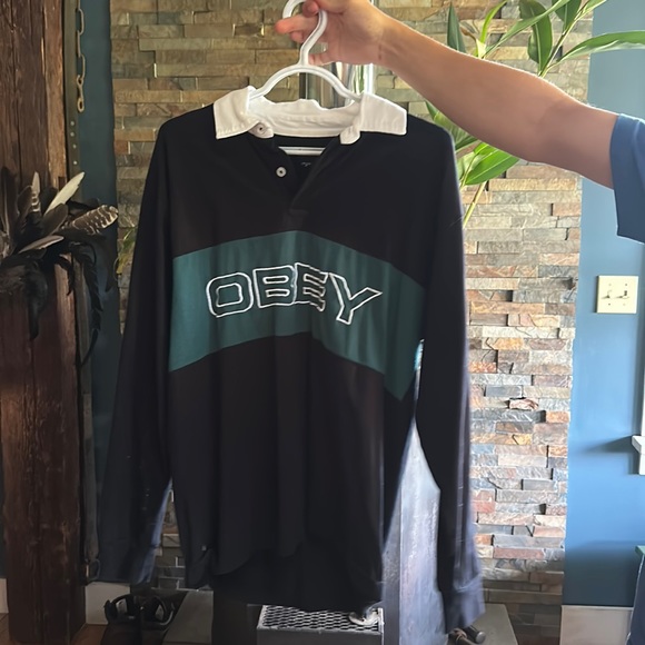 Men’s Medium Obey Collard long sleeve - Picture 1 of 1
